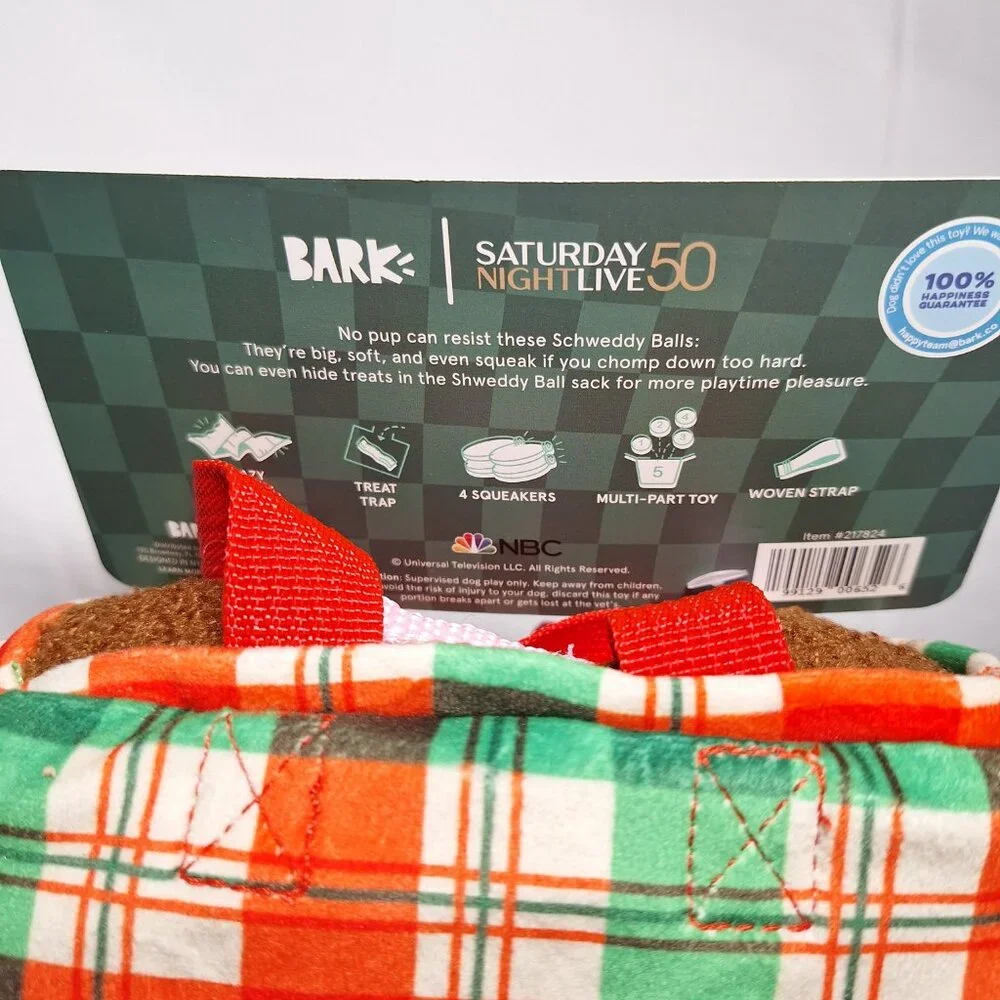 NWT Bark Sat Night Live 50 Schweddy Balls Dog Toy L & Duck in a Box Dog Toy M-L - Picture 5 of 16